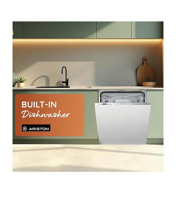 Ariston 60 cm Fully-Integrated Dishwasher - LIC3C26WF - Image 2