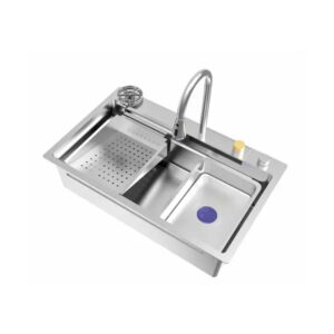 BLACK SINGLE BOWL FULL SET(ARMATURE,BASIN,CUTTING BOARD)+GRID