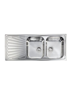 CM Cometa Double Bowl Sink with Left Drainer - 811497DCSSX