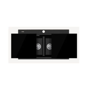 CM Double Bowl Granite Kitchen Sink with Glass Cover - 012994.X3.15.2033
