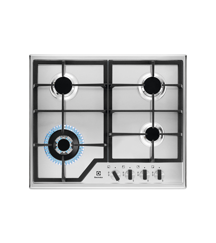 Electrolux 60cm Built-In Gas Hob with 4 Cooking Zones - KGS6436X