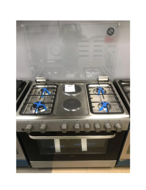 IGNIS 90 cm Gas-Electric Cooker (4 Gas Burners + 2 Electric Hotplates, Gas Oven) - FST9642S