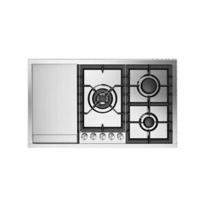 ILVE HCPT95FD 90cm Wide 4 Burner Gas Hob - Stainless Steel