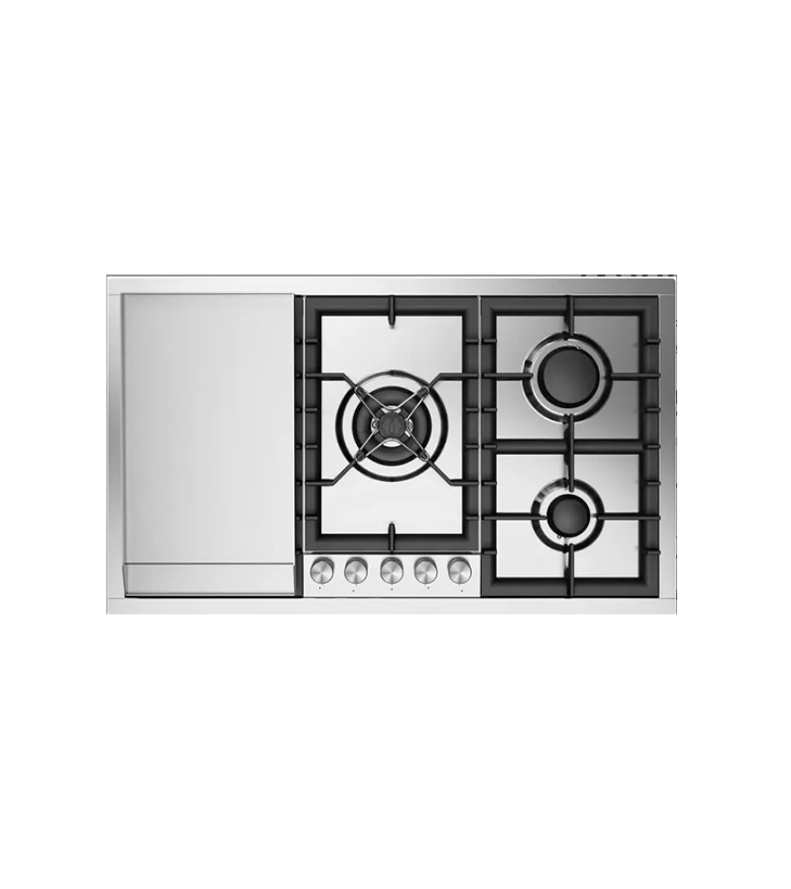 ILVE HCPT95FD 90cm Wide 4 Burner Gas Hob - Stainless Steel