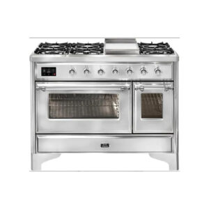 ILVE Majestic Milano M12FDNE3/SSB 120cm Dual Fuel Range Cooker - A+ Rated