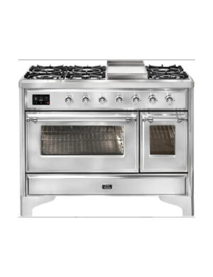 ILVE Majestic Milano M12FDNE3/SSB 120cm Dual Fuel Range Cooker - A+ Rated