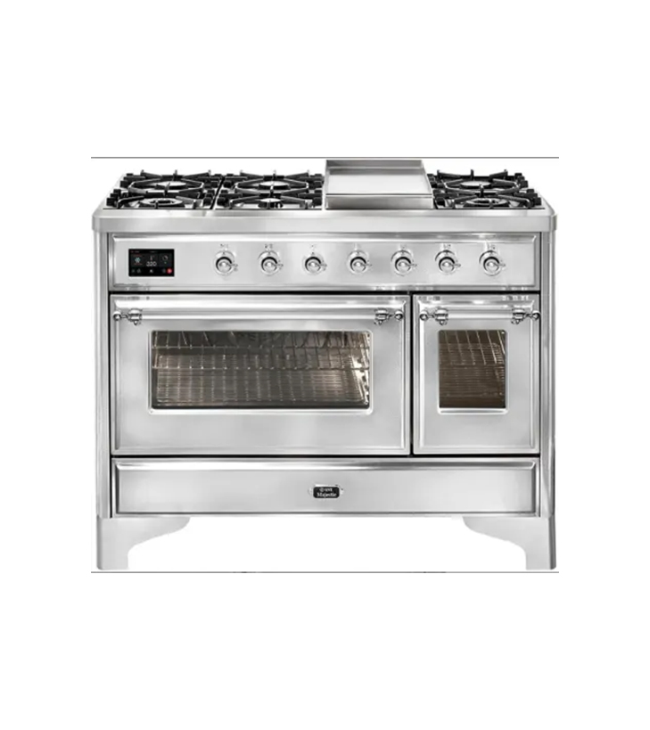 ILVE Majestic Milano M12FDNE3/SSB 120cm Dual Fuel Range Cooker - A+ Rated