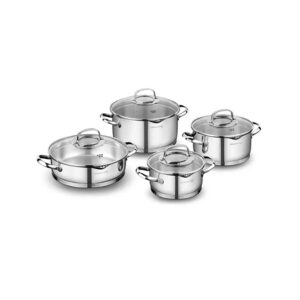 Korkmaz Steamer Pot – 8-Piece Stainless Steel Set - A1999