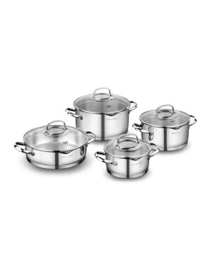 Korkmaz Steamer Pot – 8-Piece Stainless Steel Set - A1999
