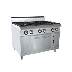 OFFCAR 120 cm 6-Burner Gas Cooker with 70 cm Gas Oven - 80CBG16