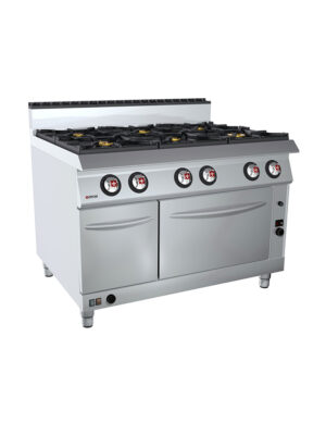 OFFCAR 120 cm 6-Burner Gas Range with Gas Oven & Hot Cabinet - 80CBG26C