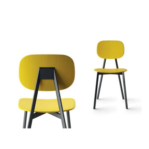 POINTHOUSE TATA CHAIR - YELLOW PLASTIC
